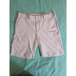 Greg Norman Mens Light Grey Golf Shorts Size 36 Performance Stretch Flat Front
